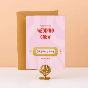 KR-44 Kraskaart getuige ceremoniemeester babs ringdrager bloemenmeisje vragen bruiloft