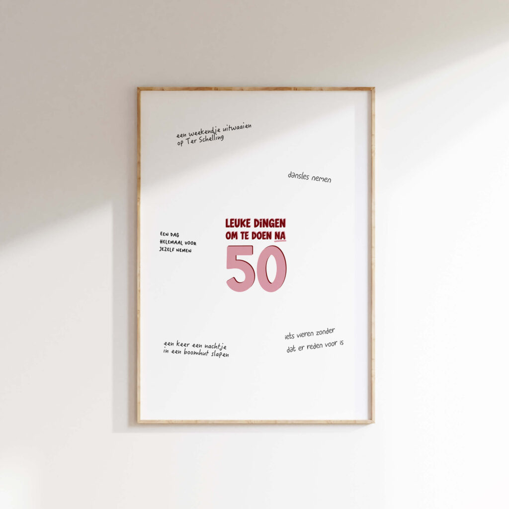 PERS-22 Ideefabriek invulposter 40 jaar gepersonaliseerd cadeau gastenboek verjaardag huwelijksjubileum