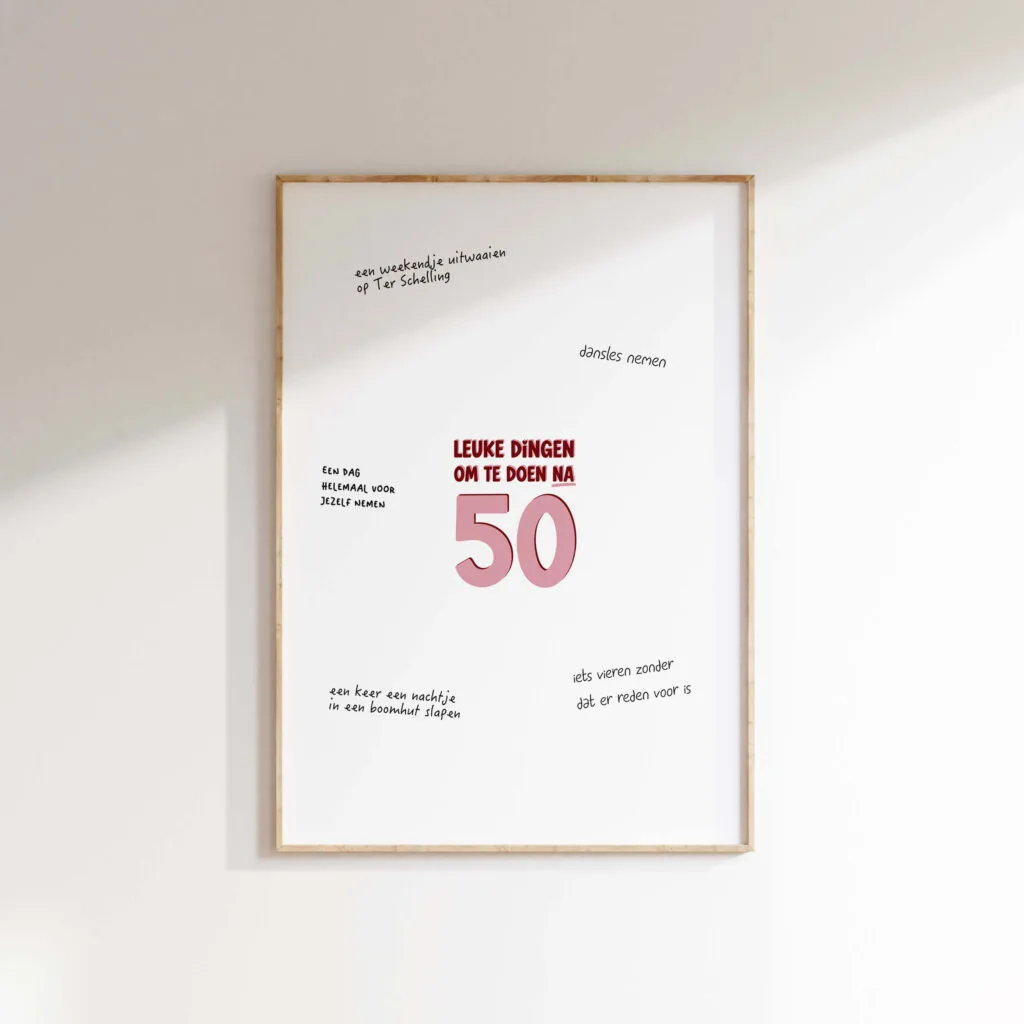 PERS-22 Ideefabriek invulposter 40 jaar gepersonaliseerd cadeau gastenboek verjaardag huwelijksjubileum