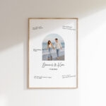 PERS-23 Gepersonaliseerde poster gastenboek bruiloft gastenboek alternatief invulposter foto bruidspaar fotolijst