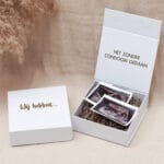 Wij hebben het zonder condoom gedaan cadeaubox S Ideefabriek giftbox zwangerschapsaankondiging ik ben zwanger echo